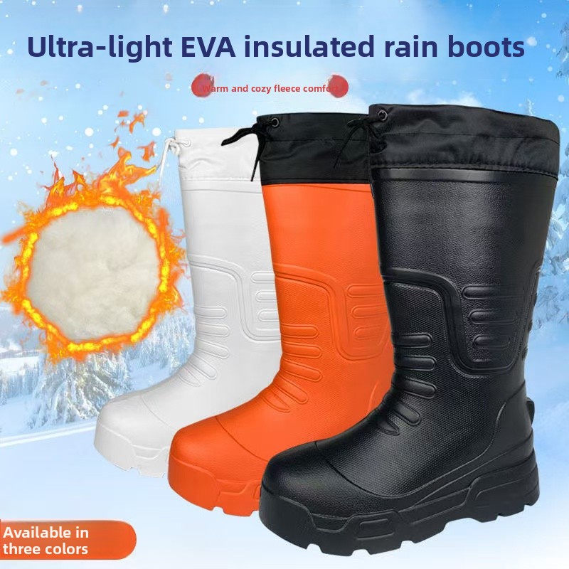 Men'S Shoes Water Resistant - Verstärkte Baumwoll-EVA-Schaumstoff-Regenstiefel für Männer und Frauen,