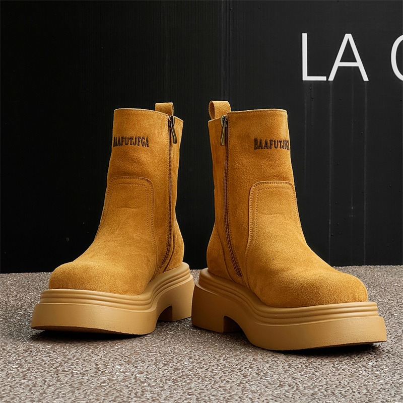 Winter Europa Amerika Retro Di – Men'S Shoes Increase Height Bewertung und Preis